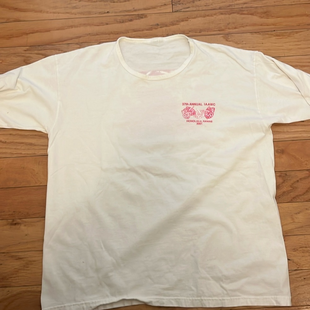 Hawaii shirt pink with white